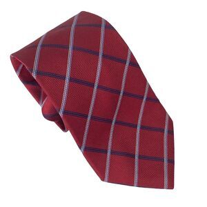 Brooks Brothers Makers Maroon and Blue Striped Silk 60" Classic Tie